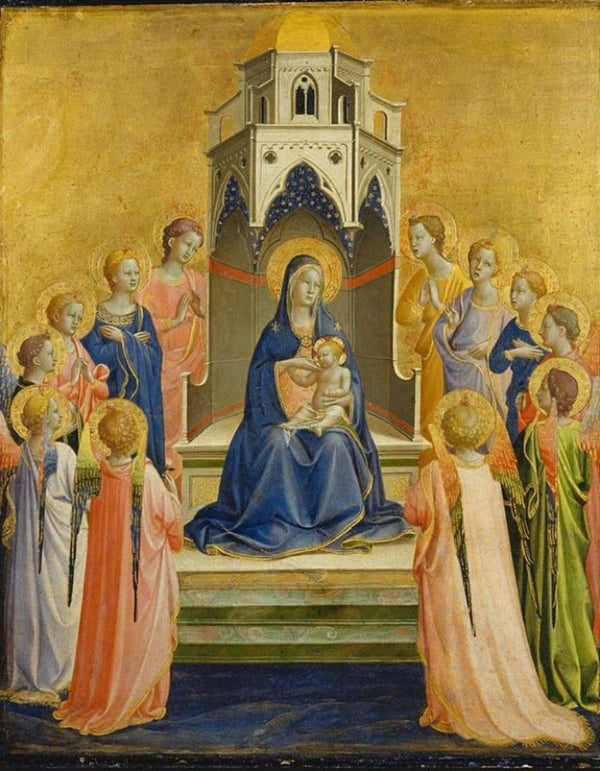 Virgin with the child and twelve angels