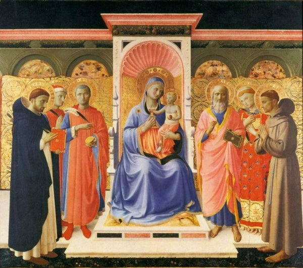 Annalena Altarpiece (Pala di Annalena) Painting by Fra Angelico