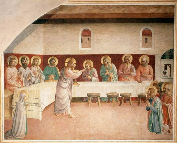 The Institution of the Eucharist Painting by Fra Angelico