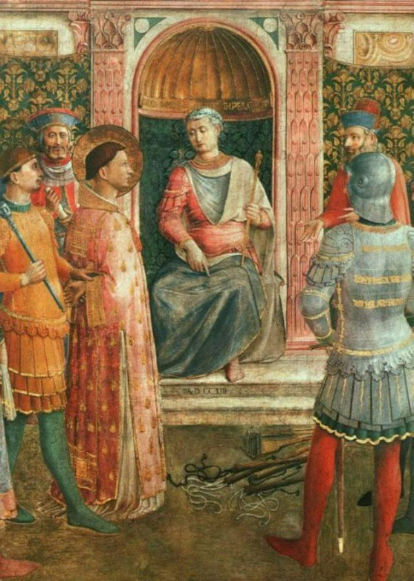 Saint Lawrence before Valerianus (with Benozzo Gozzoli), 1447-49
