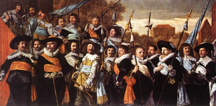 Officers and Sergeants of the St George Civic Guard Company c. 1639 Painting by Frans Hals