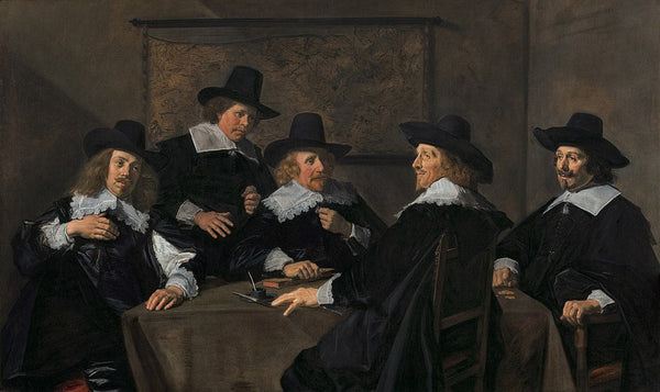 Regents of the St Elizabeth Hospital of Haarlem 1641 Painting by Frans Hals