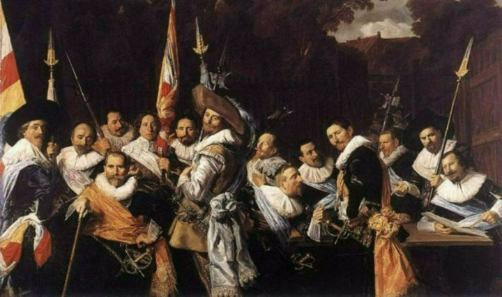Officers and Sergeants of the St Hadrian Civic Guard c. 1633 Painting by Frans Hals