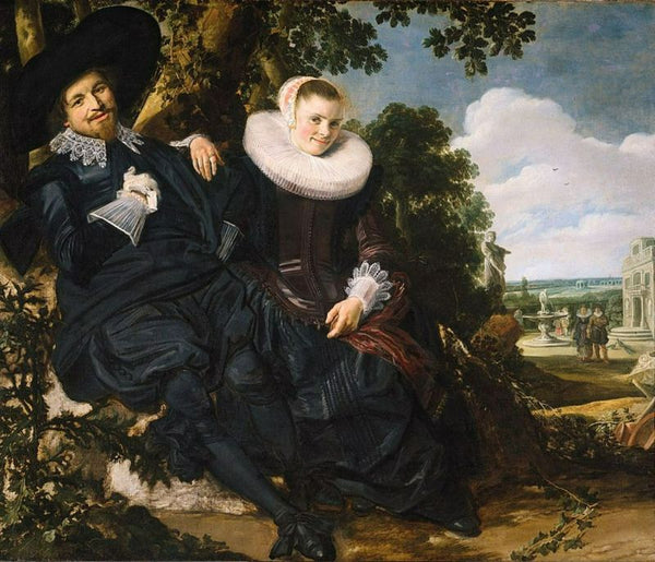 Marriage Portrait of Isaac Massa en Beatrix van der Laen Painting by Frans Hals