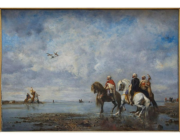 Heron Hunting Painting by Eugene Fromentin