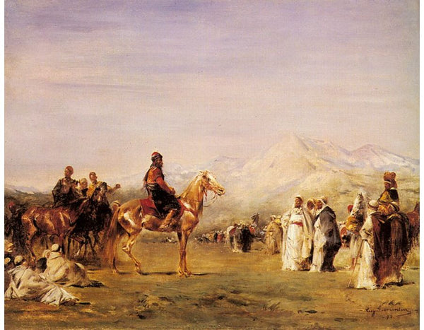 Arab Encampment In The Atlas Mountains Painting by Eugene Fromentin