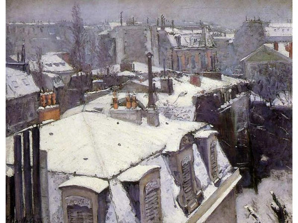 Vue toits, effet de neige (1878)