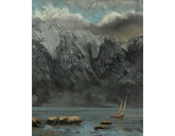 Bords Du Lac Leman Painting by Gustave Courbet