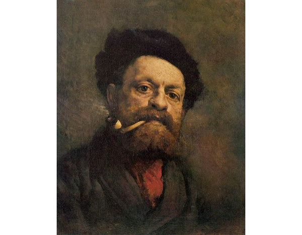 Man with Pipe Painting by Gustave Courbet