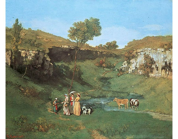 The Village Maidens, 1851 Painting by Gustave Courbet