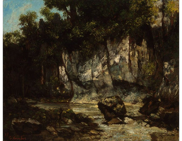 Landscape with Stag, 1873 Painting by Gustave Courbet