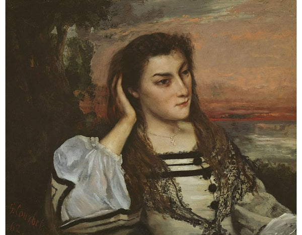 Portrait of Gabrielle Borreau (or The Dreamer) Painting by Gustave Courbet