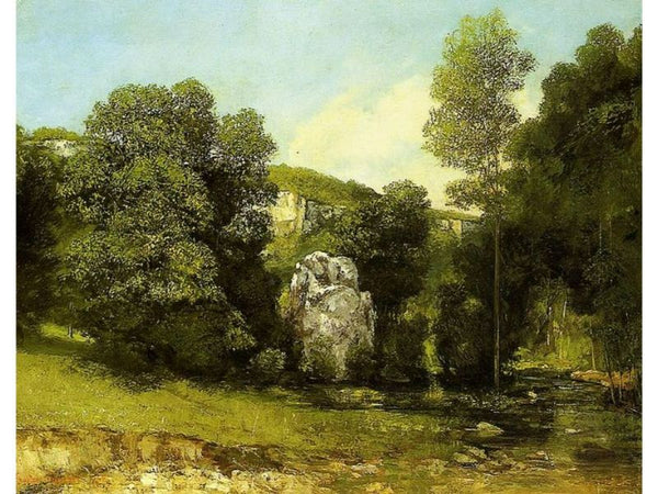 La Ruisseau de la Breme Painting by Gustave Courbet