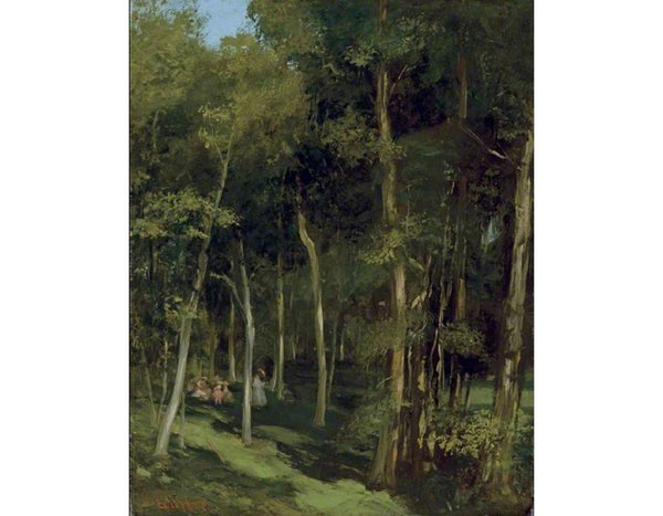 Beneath the Trees at Port-Berteau: Children Dancing, c.1862 Painting by Gustave Courbet