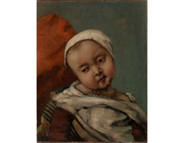 Head of a Baby, 1865 Painting by Gustave Courbet