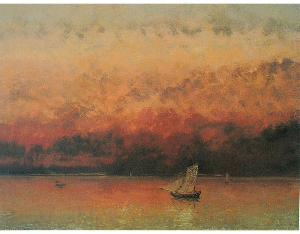 Lake Leman with Setting Sun, c.1876 Painting by Gustave Courbet