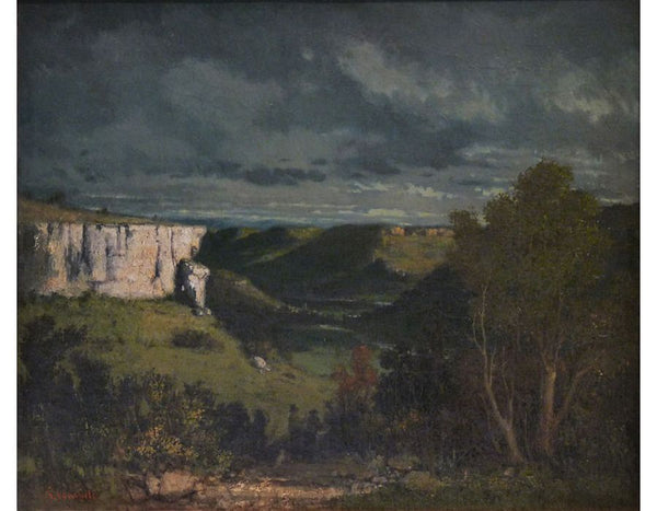 The Valley of the Loue in Stormy Weather Painting by Gustave Courbet