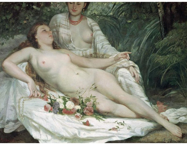 Bathers or Two Nude Women, c.1858 Painting by Gustave Courbet