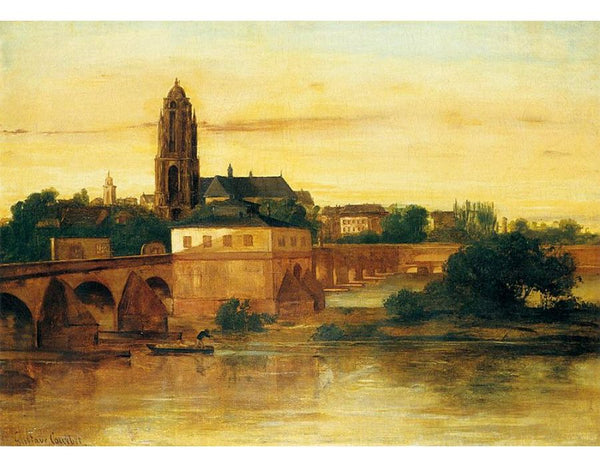 View of Frankfurt am Main Painting by Gustave Courbet