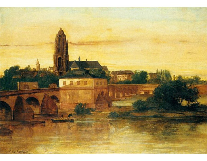 View of Frankfurt am Main Painting by Gustave Courbet