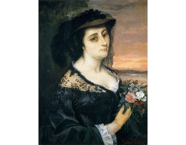 Portrait of Laure Borreau Painting by Gustave Courbet