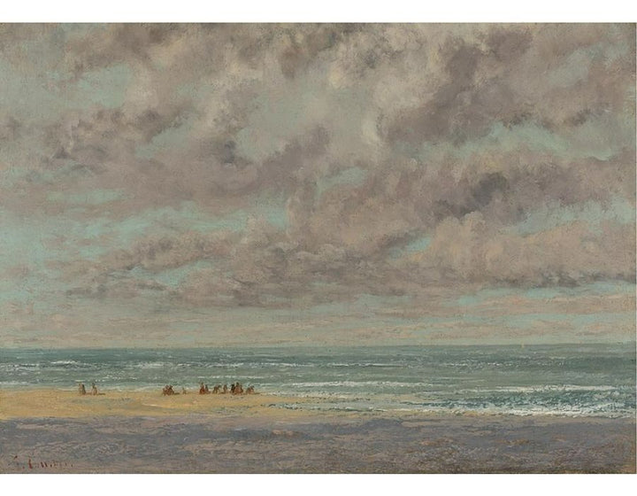 Marine-Les Equilleurs Painting by Gustave Courbet