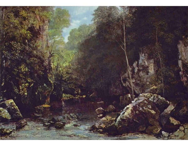 The Stream from the Black Cavern Painting by Gustave Courbet