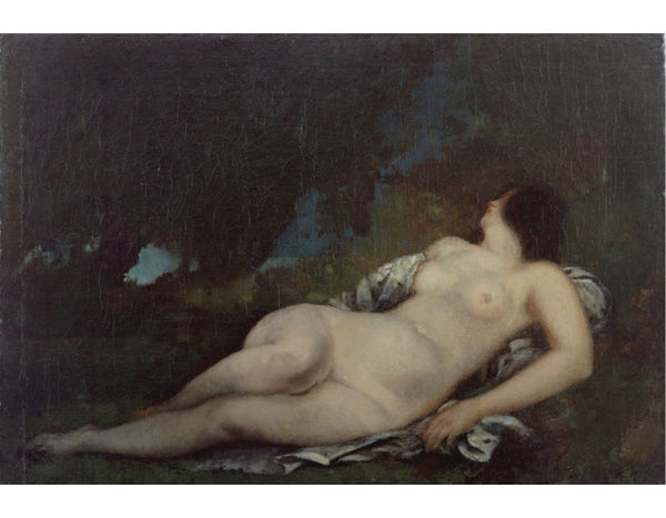 Femme endormie, tude Painting by Gustave Courbet