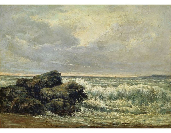 The Wave, 1869 2 Painting by Gustave Courbet
