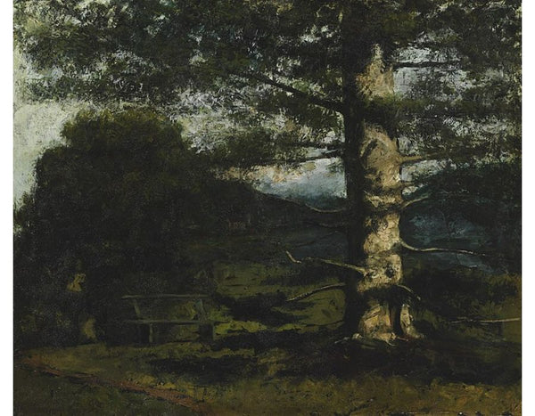 Landscape with tree Painting by Gustave Courbet