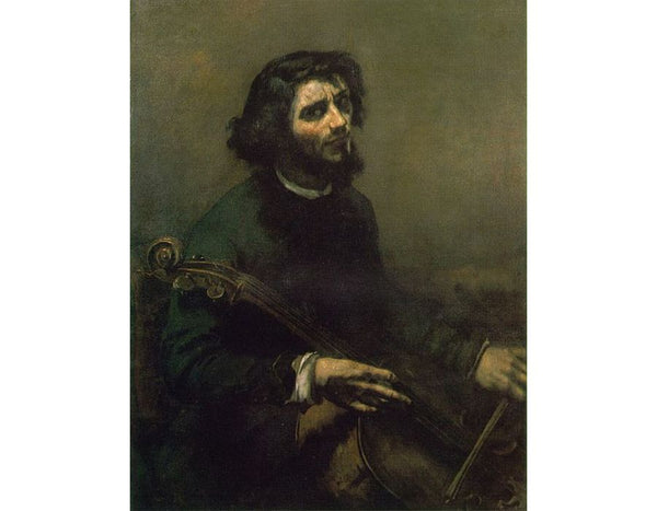 Self-Portrait (The Cellist) Painting by Gustave Courbet