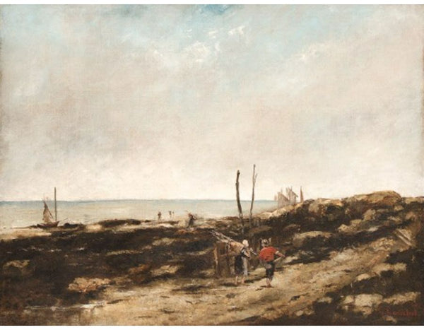 Le depart pour la peche Painting by Gustave Courbet