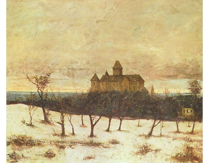 View of Neuenburger Painting by Gustave Courbet