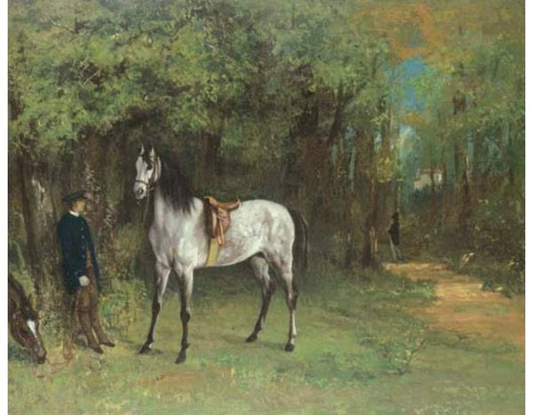 Rendez-vous de chasse Painting  by Gustave Courbet