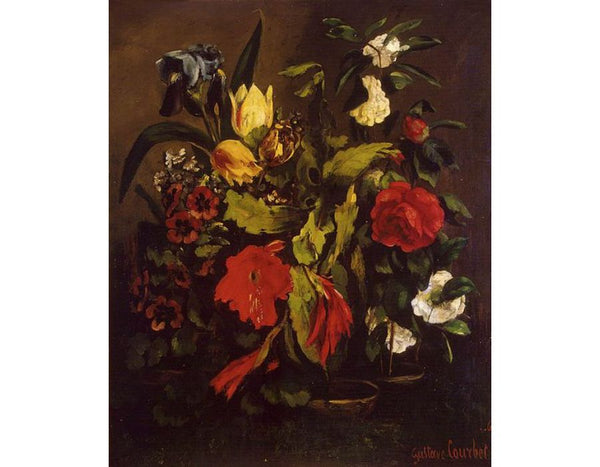 Flower Still-Life Painting by Gustave Courbet