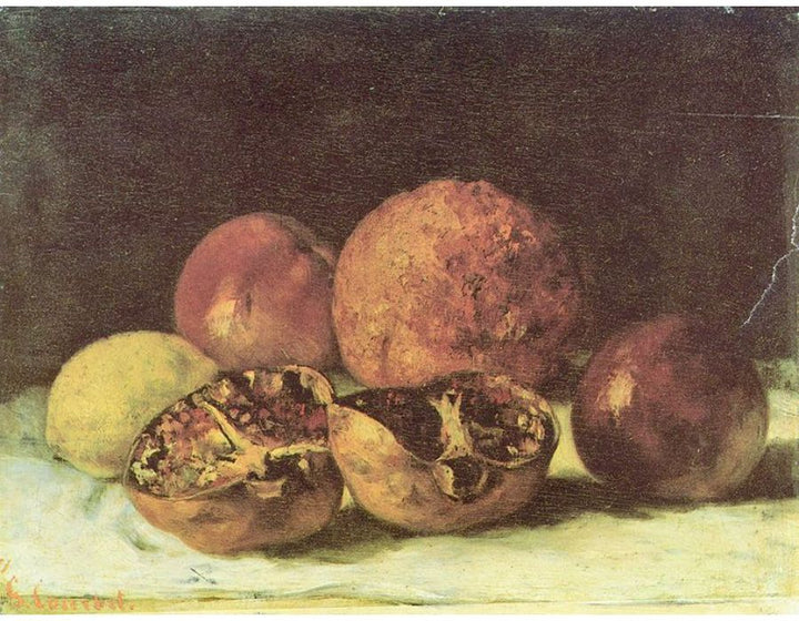 Pomegranates Painting by Gustave Courbet