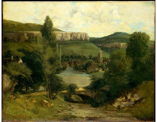 View of Ornans probably mid 1850s Painting  by Gustave Courbet