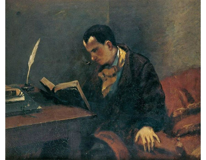 Portrait of Baudelaire Painting by Gustave Courbet