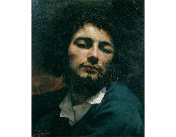 Self Portrait or The Man with a Pipe 1846 Painting  by Gustave Courbet