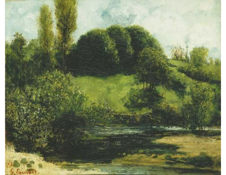 Vue de Franche-Comte Painting by Gustave Courbet