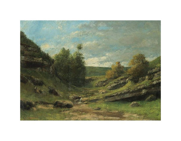 La Vallee Rocheuse Painting by Gustave Courbet