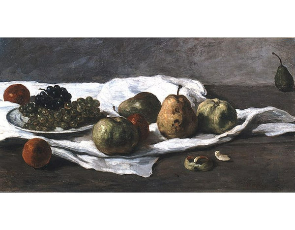 Apples, pears and grapes Painting by Gustave Courbet