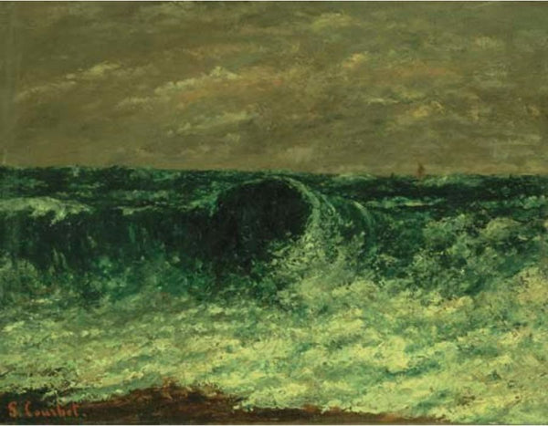 La Vague 2 Painting by Gustave Courbet