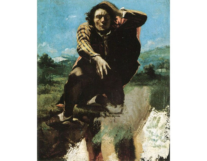 The Man Made Mad by Fear Painting by Gustave Courbet