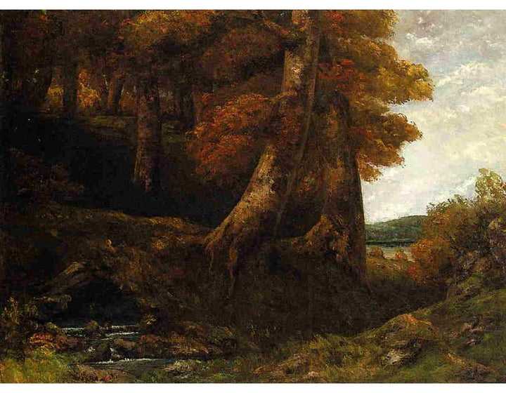 Entering the Forest 2 Painting by Gustave Courbet