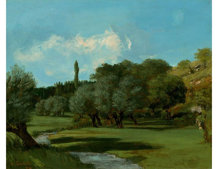 La Bretonnerie in the Department of Indre Painting by Gustave Courbet