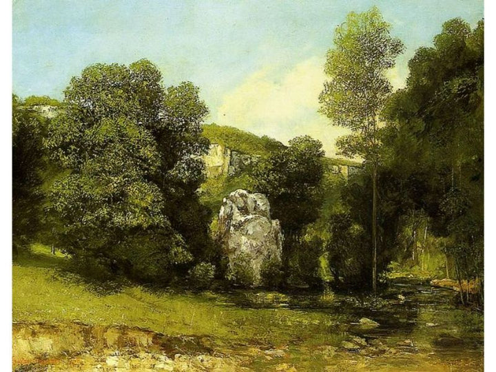 The Stream in Bremen Painting by Gustave Courbet