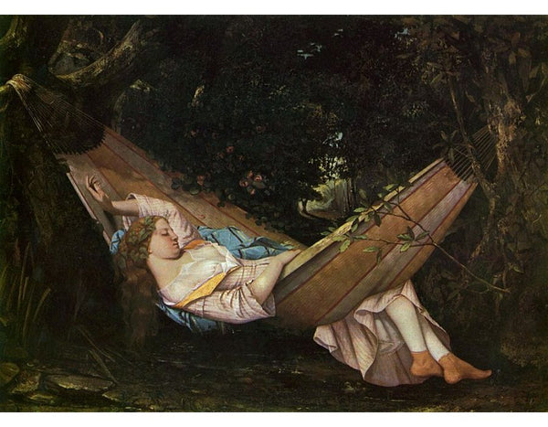 The Hammock Painting by Gustave Courbet