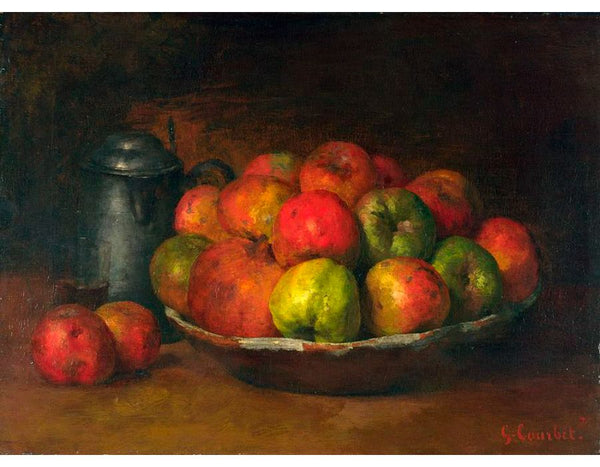 Still Life with Apples and a Pomegranate, 1871-72 Painting by Gustave Courbet