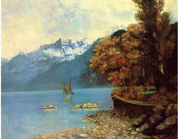 Lake Leman, 1874 Painting by Gustave Courbet